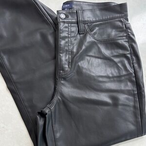 J. Crew Charcoal faux Leather pants